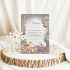 Invitation au Baby shower d'étincelles forestières