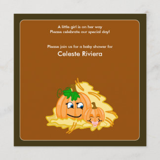 Invitation au Baby shower d'Halloween 5 Citrouille