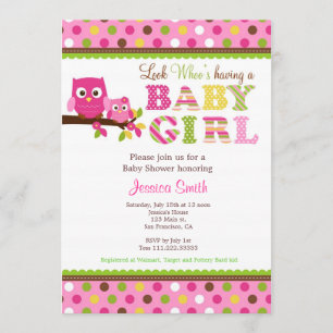 Invitation au Baby shower d'Owl