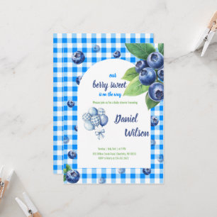 Invitation au Baby shower du bleuet