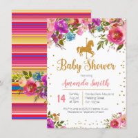 Invitation au Baby shower du Carousel Horse