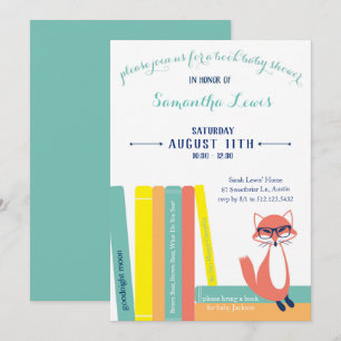 Invitation au Baby shower du livre de Woodland