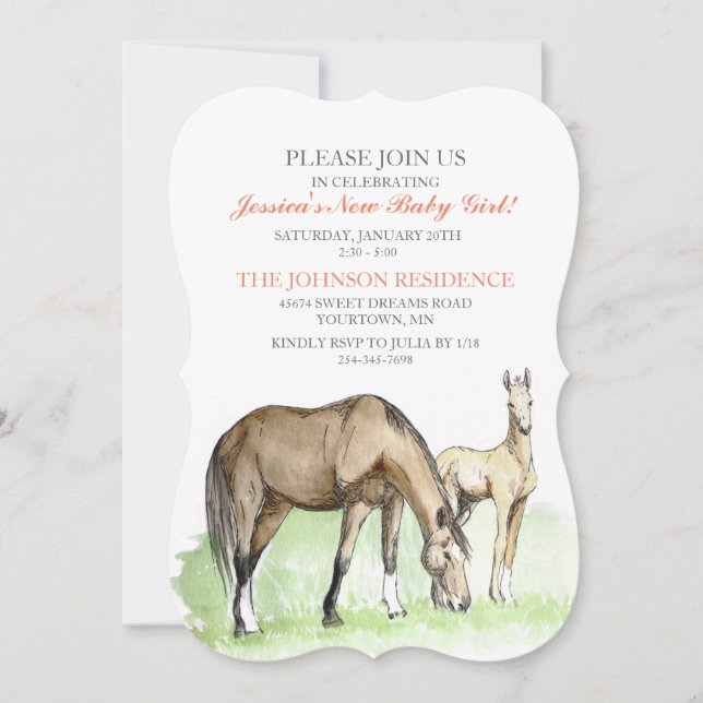 Invitation au Baby shower du poulailler (Devant)