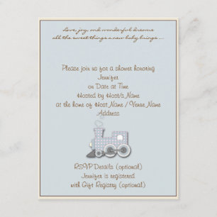 Invitation au Baby shower du train bleu ivoirien