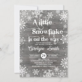 Invitation au Baby shower d'un petit flocon