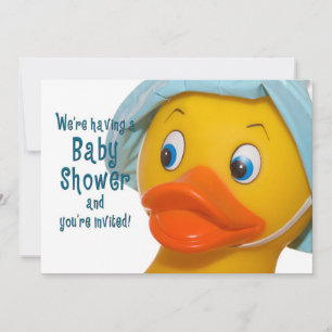 INVITATION AU baby shower - FERMETURE DU DUCK RUBB