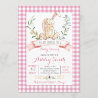 invitation au baby shower lapin