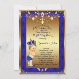 Invitation au Baby shower Little Blond Prince, Nav