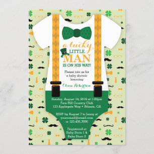 Invitation au Baby shower Little Man, Jour de la S