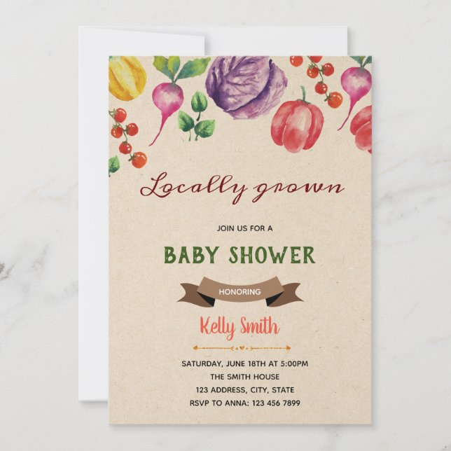 Invitation au baby shower maison (Devant)