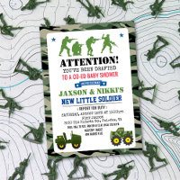 Invitation au Baby shower militaire