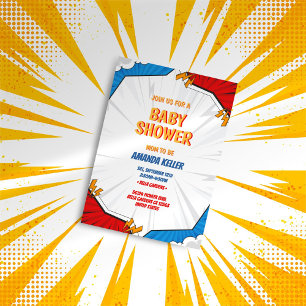 Invitation au Baby shower minimaliste de bandes de