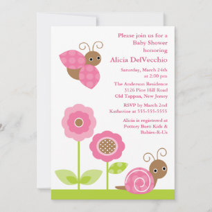 Invitation au Baby shower Mod Garden