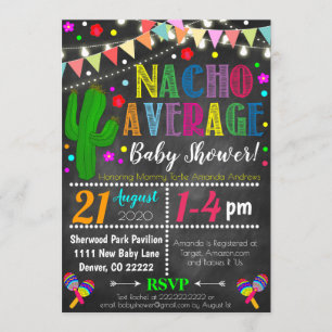Invitation au Baby shower moyen Fiesta Nacho