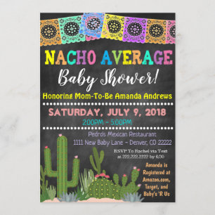 Invitation au Baby shower moyen Fiesta Nacho