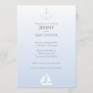Invitation au Baby shower nautique