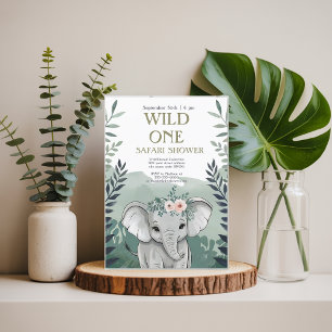 Invitation au Baby shower Neutral Boho Safari