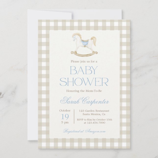 Invitation au Baby shower neutre (Devant)