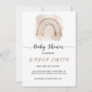 INVITATION AU BABY SHOWER NEUTRE DE COURSE