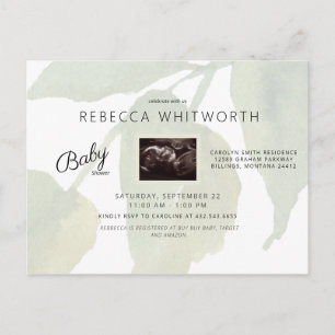 Invitation au Baby shower photo Ivy Ultrasound
