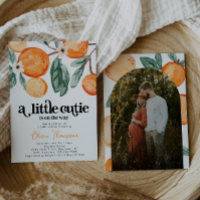 Invitation au Baby shower photo Retro Little Cutie