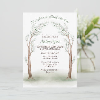 Invitation au baby shower pour bébés animaux de bo