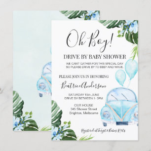 Invitation au Baby shower pour bébés Boy's Drive B