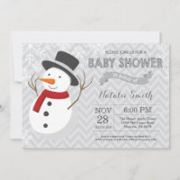 Invitation au Baby shower Snowman d'hiver
