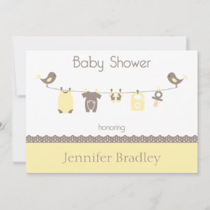 Invitation au Baby shower sucré