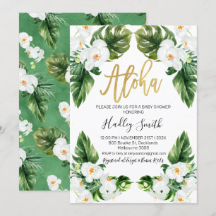 Invitation au baby shower tropical d'Aloha