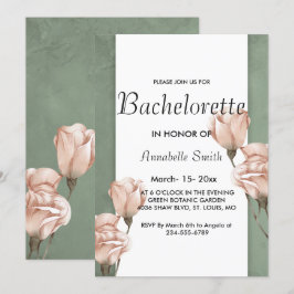 invitation au bachelier tendance verdure
