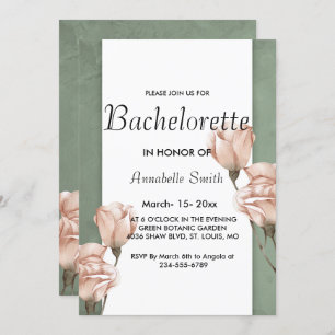 invitation au bachelier tendance verdure