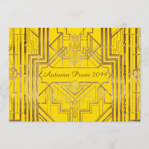 Invitation au bal de fin d'automne, or, Coupe de b