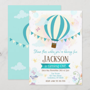 Invitation au ballon à air chaud 1er anniversaire