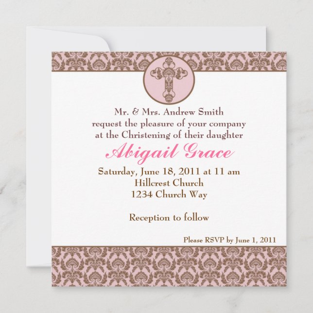 Invitation au baptême (Devant)
