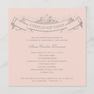 Invitation au baptême/baptême de la bannière Vinta