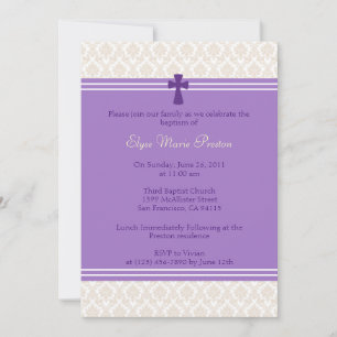 Invitation au baptême/baptême pourpre