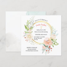 Invitation au baptême Carré Soula