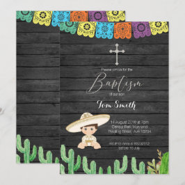 Invitation au baptême de baptême de Cactus Fiesta