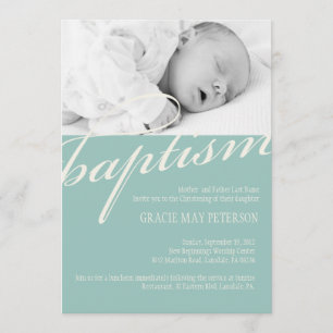Invitation au baptême de bébé moderne