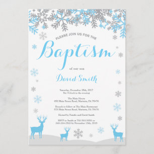 Invitation au baptême de cerfs d'hiver