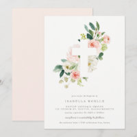 Invitation au baptême de fleurs printanières