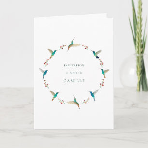 Invitation au baptême des colibris français avec p