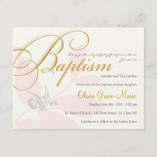 Invitation au baptême des filles