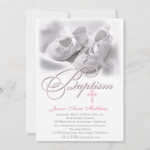 Invitation au baptême élégant et moderne