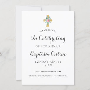 Invitation au baptême en ligne moderne pour adulte