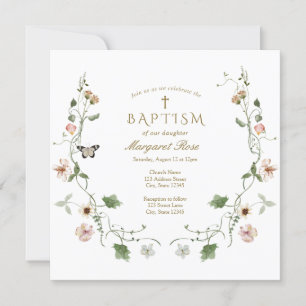 Invitation au baptême floral