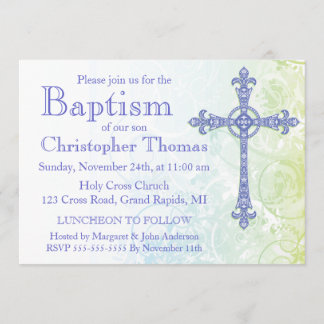 Invitation au baptême moderne