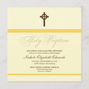 Invitation au baptême sacré de Damas (jaune)