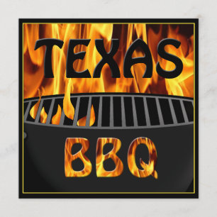 Invitation au barbecue chaud du Texas